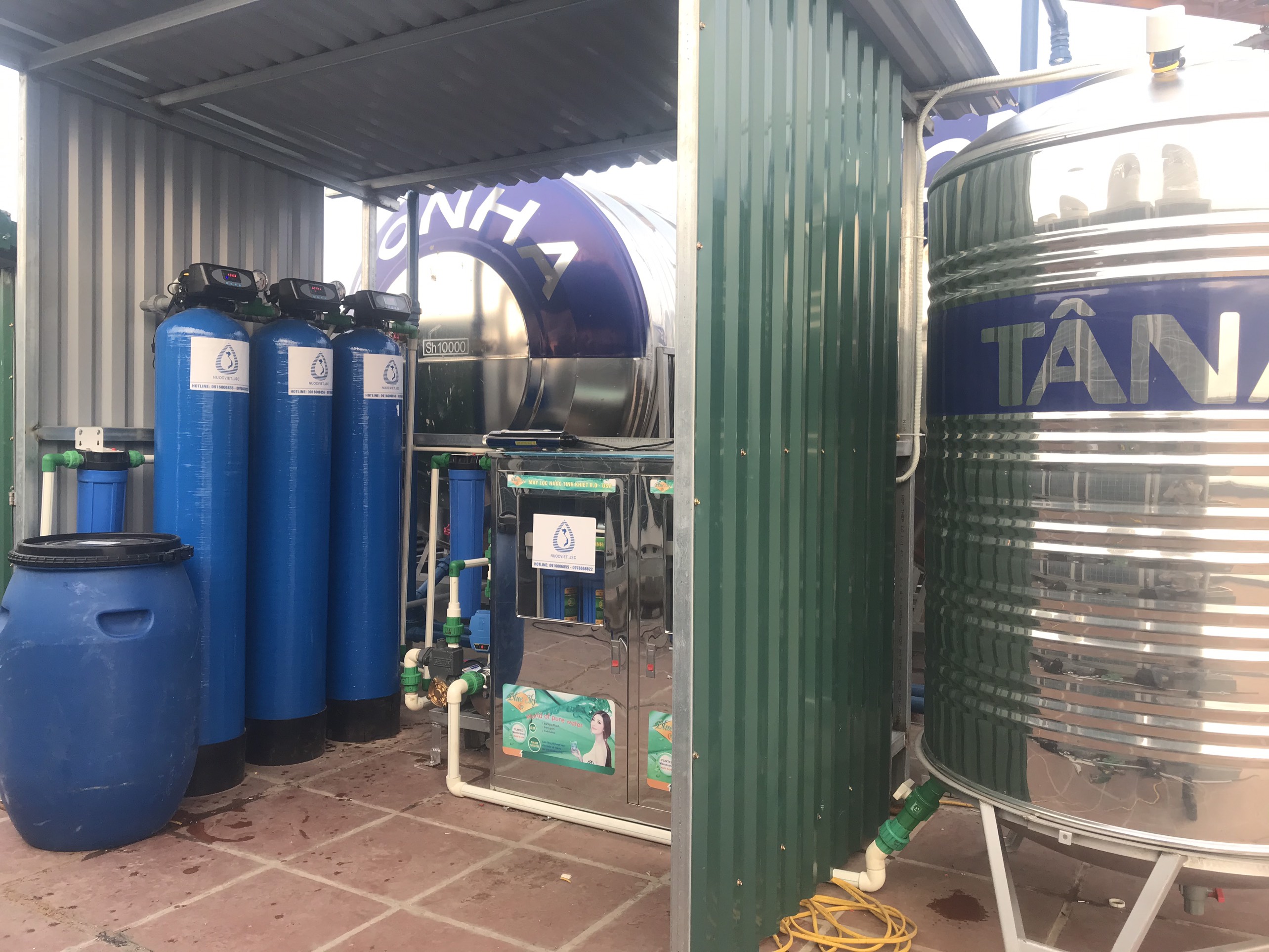 Hệ lọc RO 50L/h và hệ mềm tổng tại TOYOTA HOÀI ĐỨC